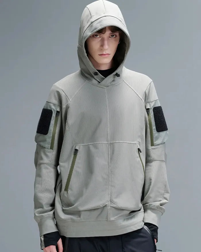 Men’s techwear hoodie ’Minokamo’ - Army green / S