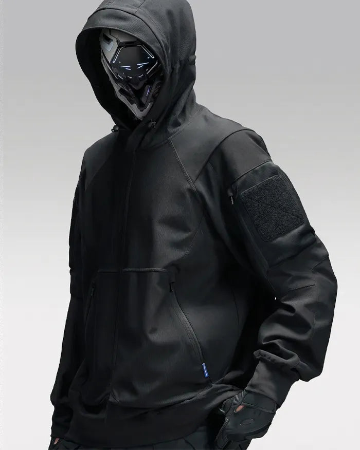 Men’s techwear hoodie ’Minokamo’ - Black / S