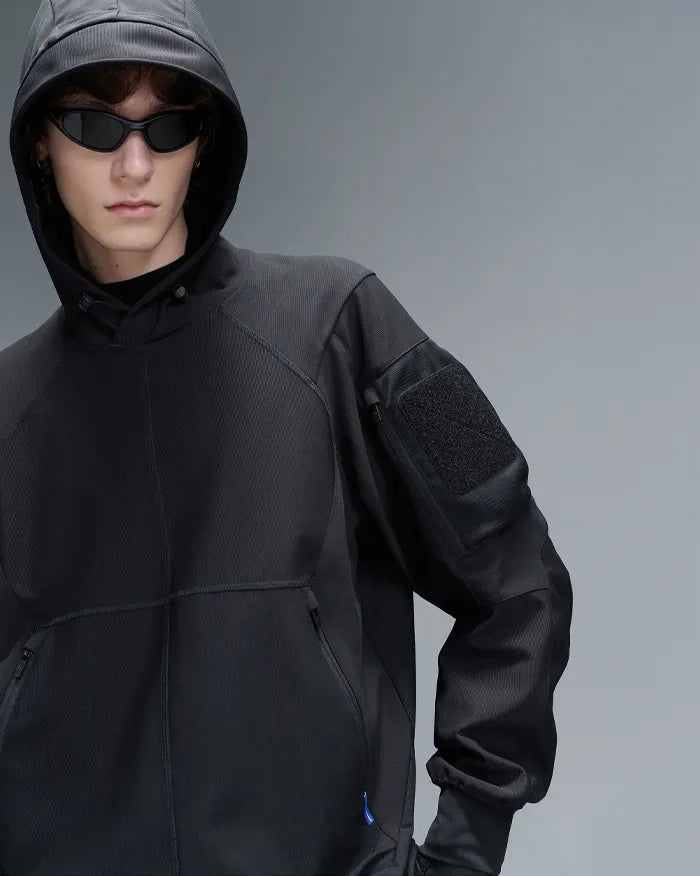 Men’s techwear hoodie ’Minokamo’ - Black / S