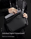 Messenger bag black ’Higarashi’ - TECHWEAR STORM™