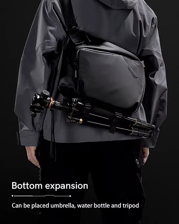 Messenger bag black ’Higarashi’ - TECHWEAR STORM™