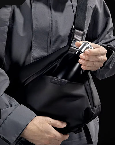 Messenger bag black ’Higarashi’ - TECHWEAR STORM™