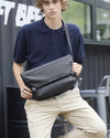 Messenger bag men black ’Sukaichi’ - TECHWEAR STORM™