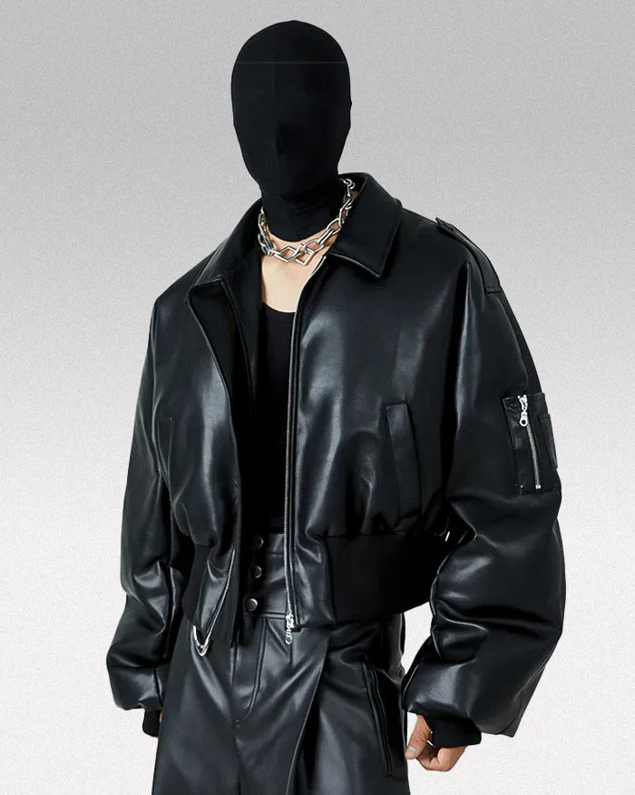 ジャケット・アウター opium darkwear black lamb skin jacket 5 opium-leather-jacket-kazor-