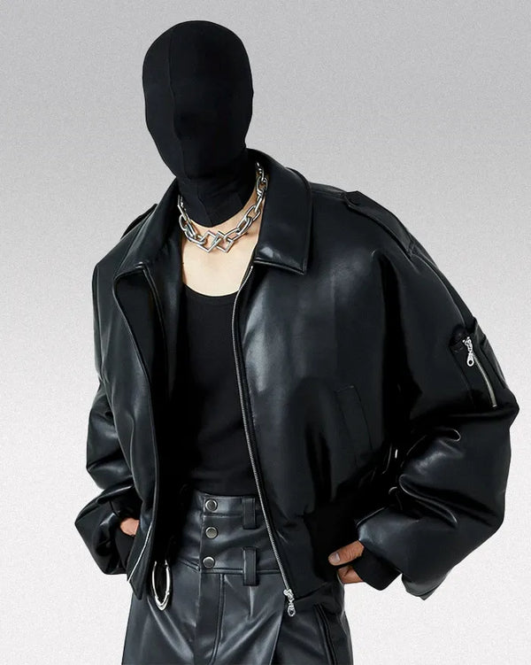 Opium Leather Jacket Kazor Techwear Storm 966