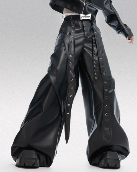 【aemmule】BLACK nylon pants opium aemmule】BLACK nylon pants opium