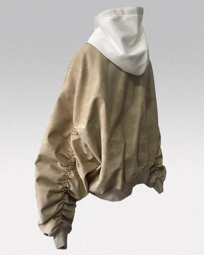 Oversize vintage leather jacket ’Yakato’ - TECHWEAR STORM™