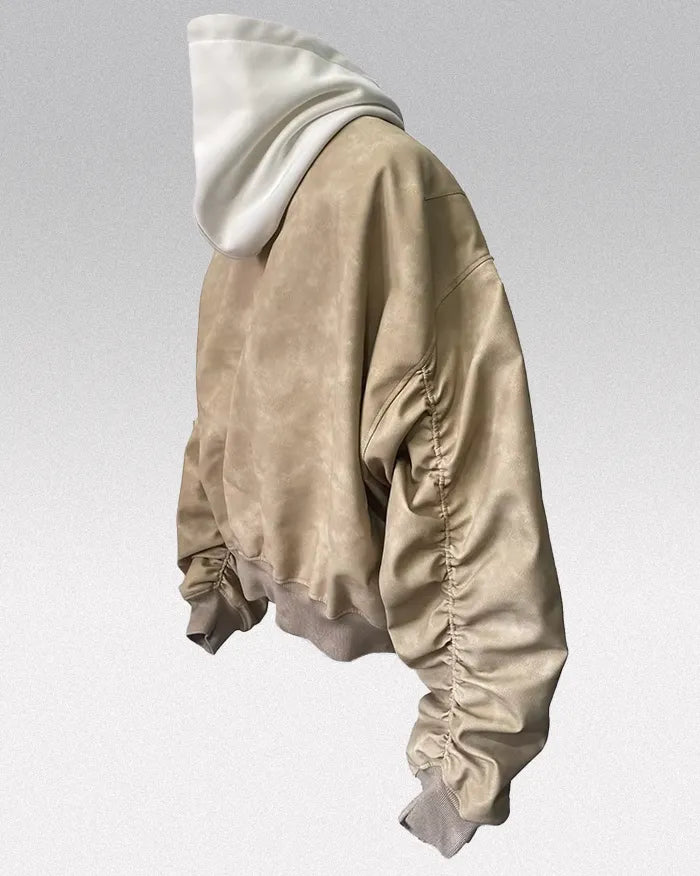 Oversize vintage leather jacket ’Yakato’ - TECHWEAR STORM™