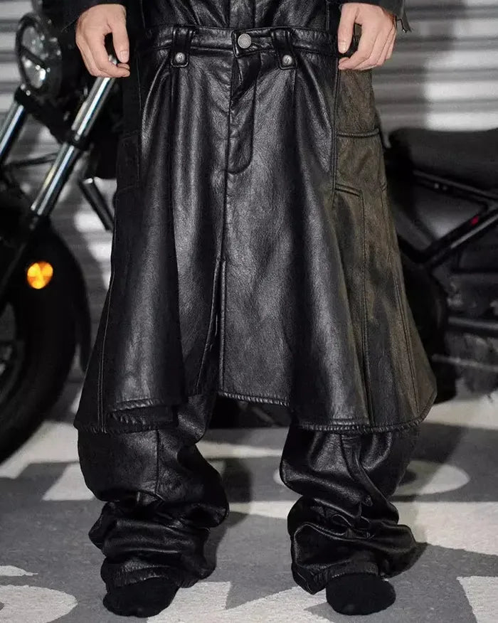 Pants Men with Detachable Skirt ’Lux’ - Black / S