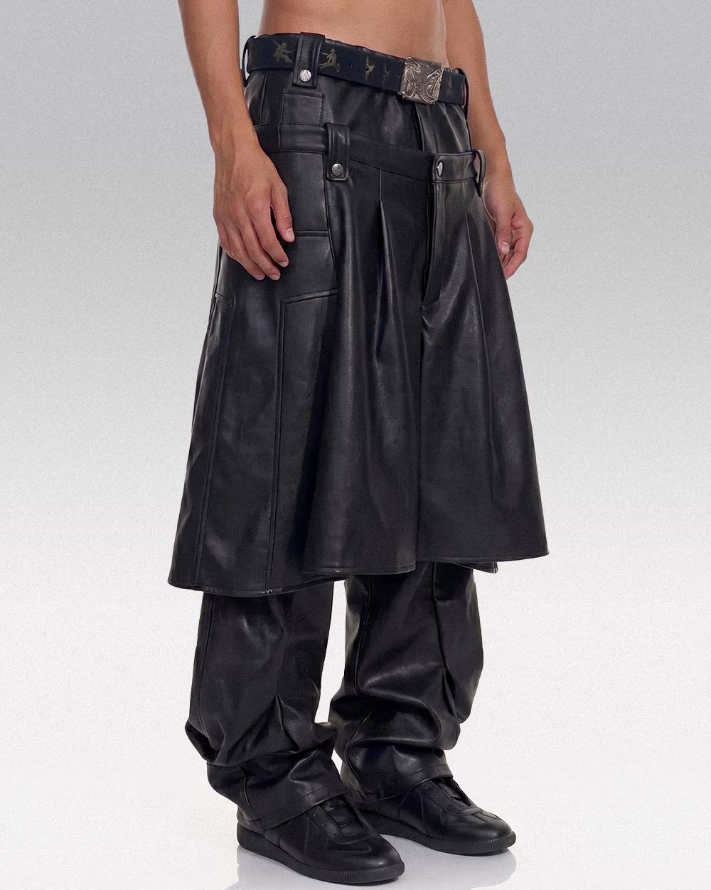 Pants Men with Detachable Skirt ’Lux’ - Black / S