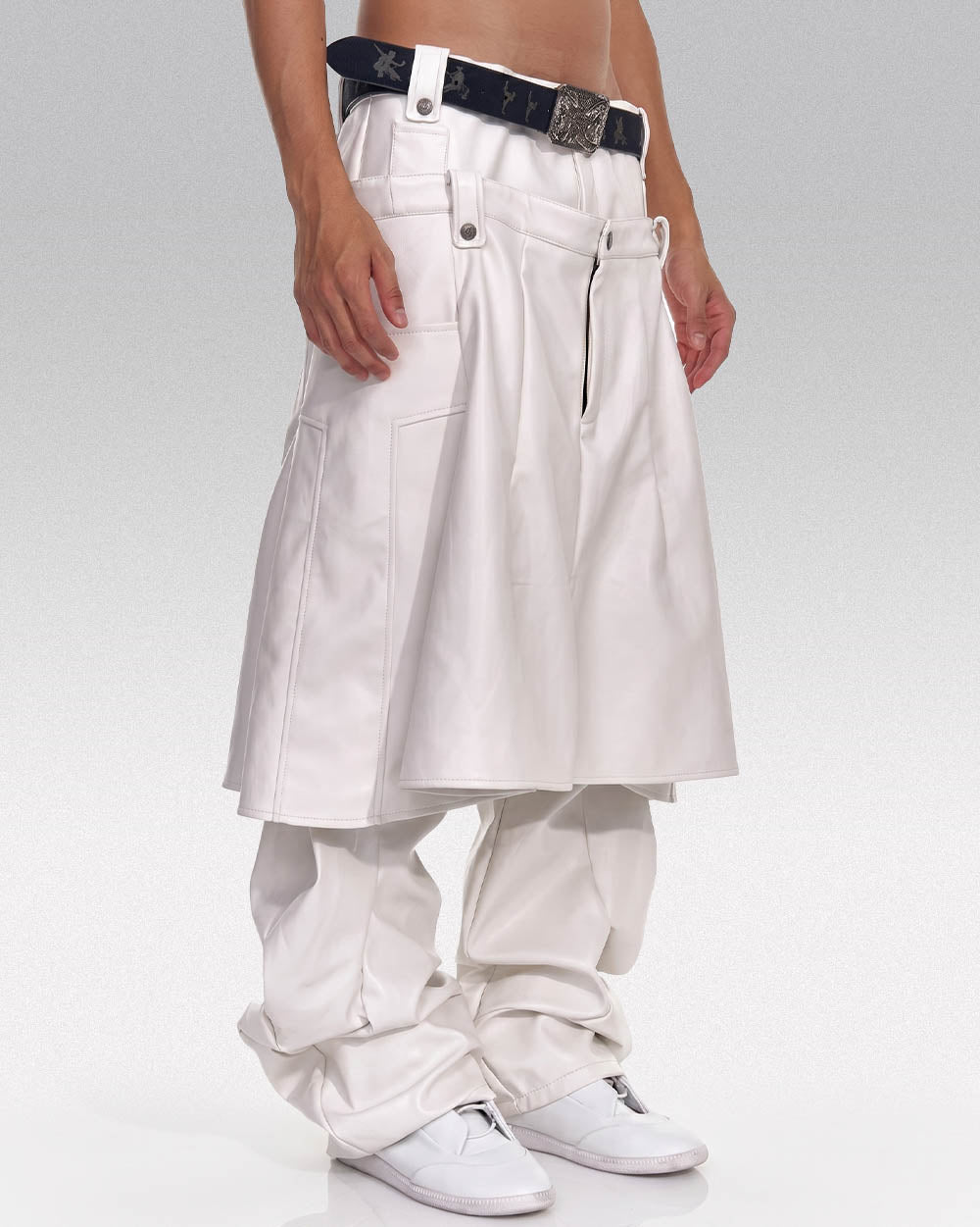 Pants Men with Detachable Skirt ’Lux’ - White / S