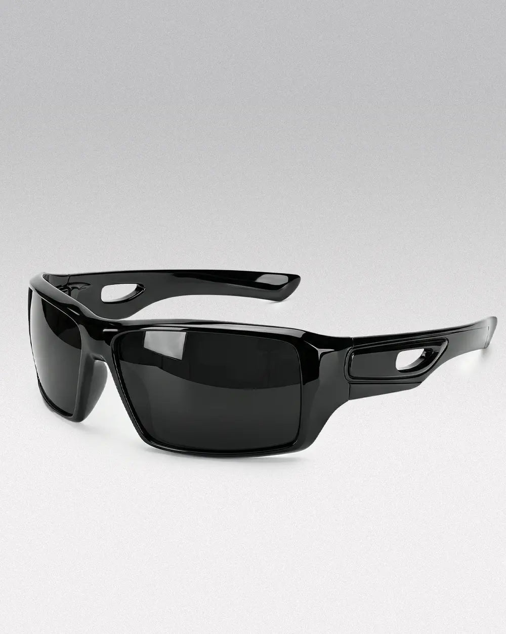 Polarized Techwear Sunglasses ’Vega’ - Black-Superdark
