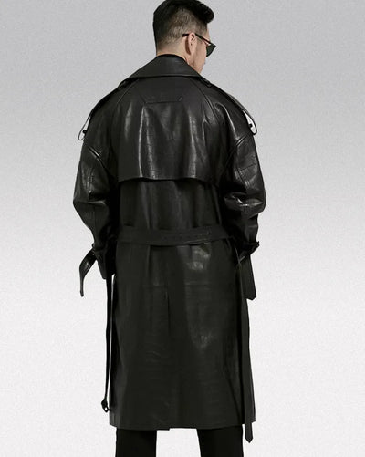 PU leather trench coat ’Wakima’ - TECHWEAR STORM™