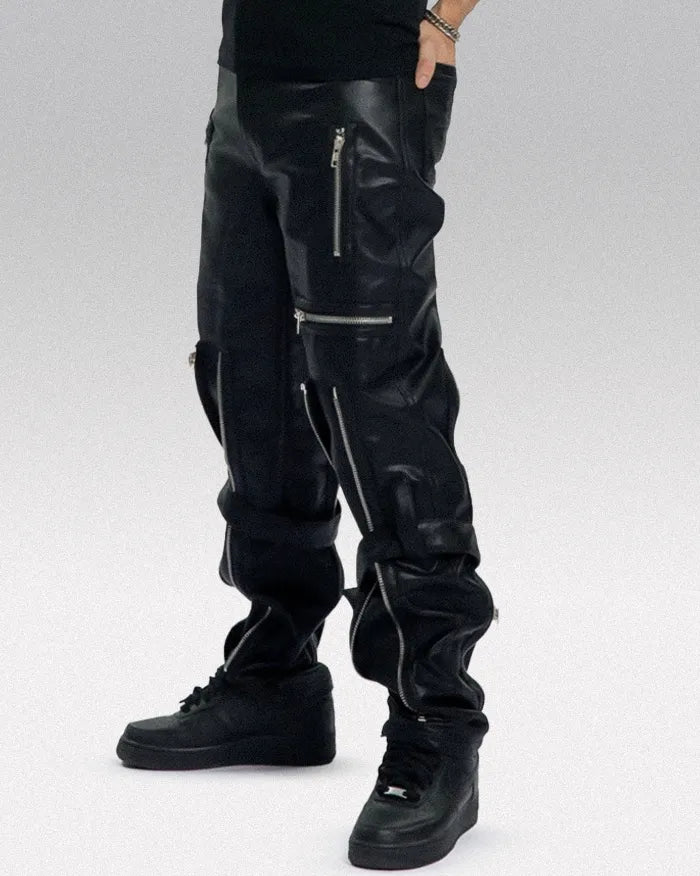 PU leather trousers 
