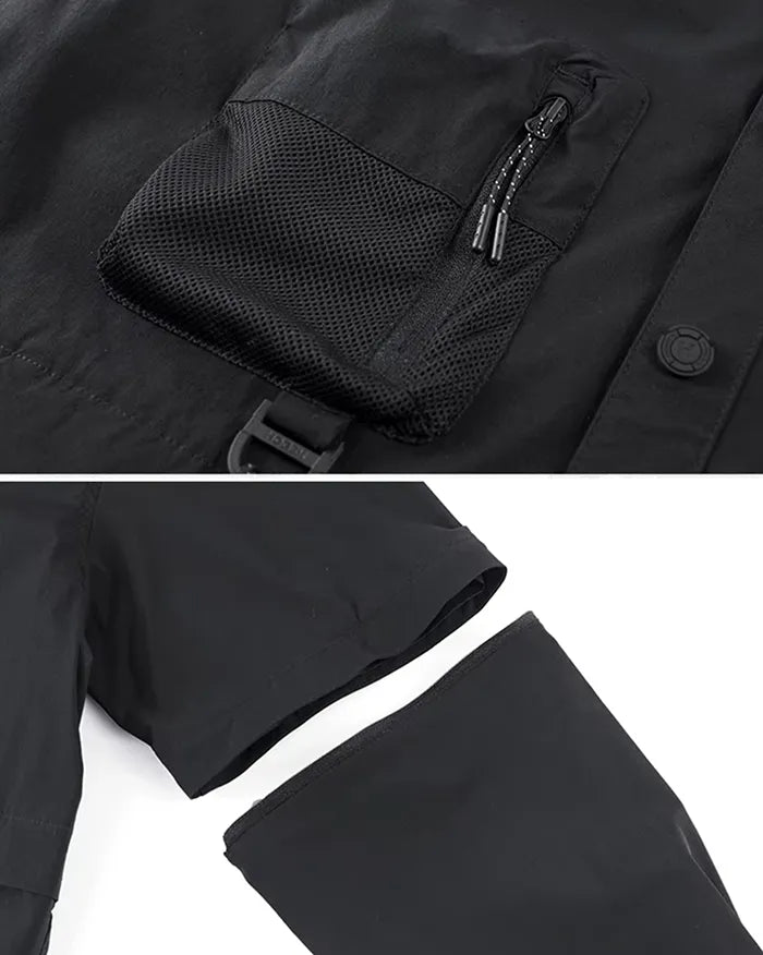 Removable sleeves shirt ’Sujaki’ - TECHWEAR STORM™