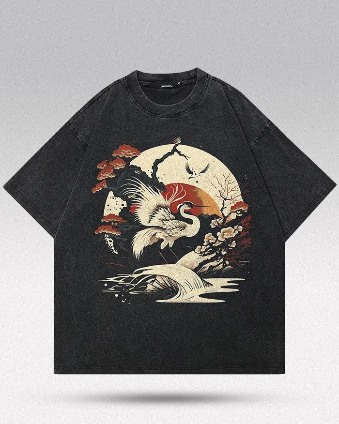 Retro oversized t shirt ’Myth’ Washed Black / S