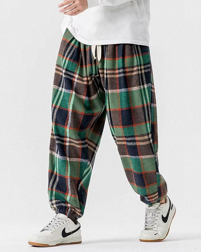 Retro Plaid Pants ’Goyama’ - TECHWEAR STORM™