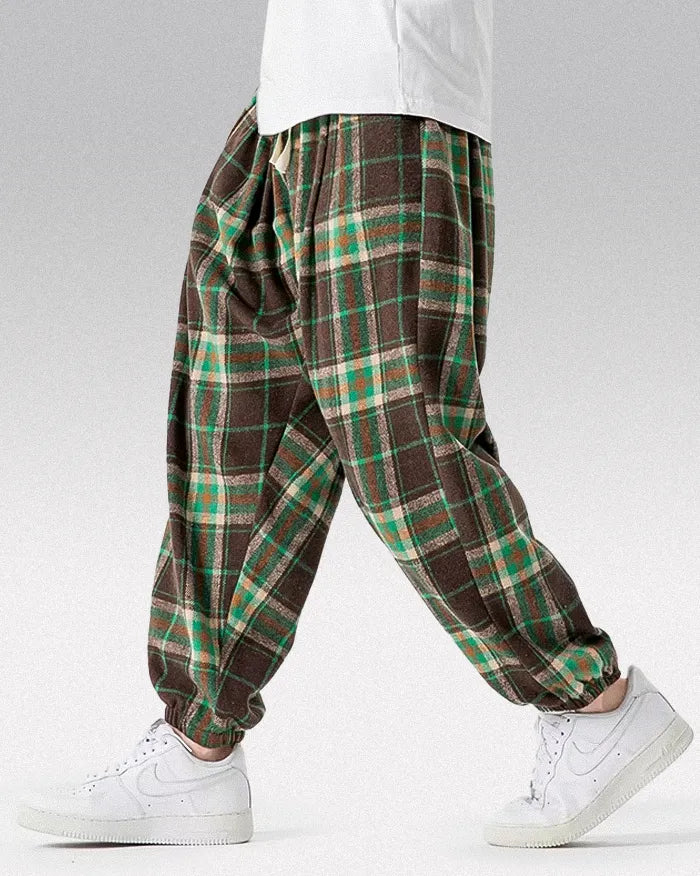 Retro Plaid Pants ’Goyama’ - TECHWEAR STORM™