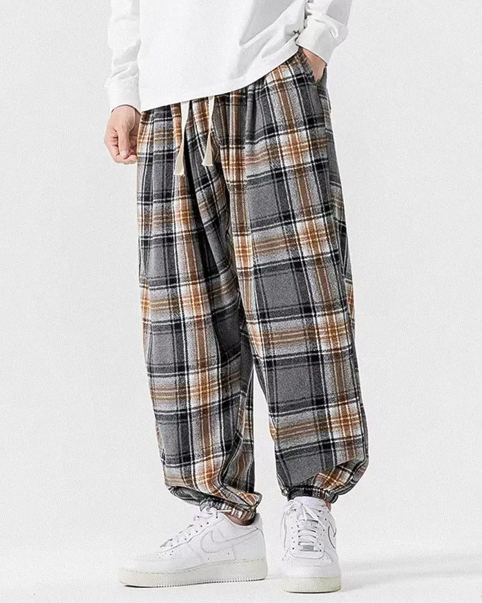 Retro Plaid Pants ’Goyama’ - TECHWEAR STORM™