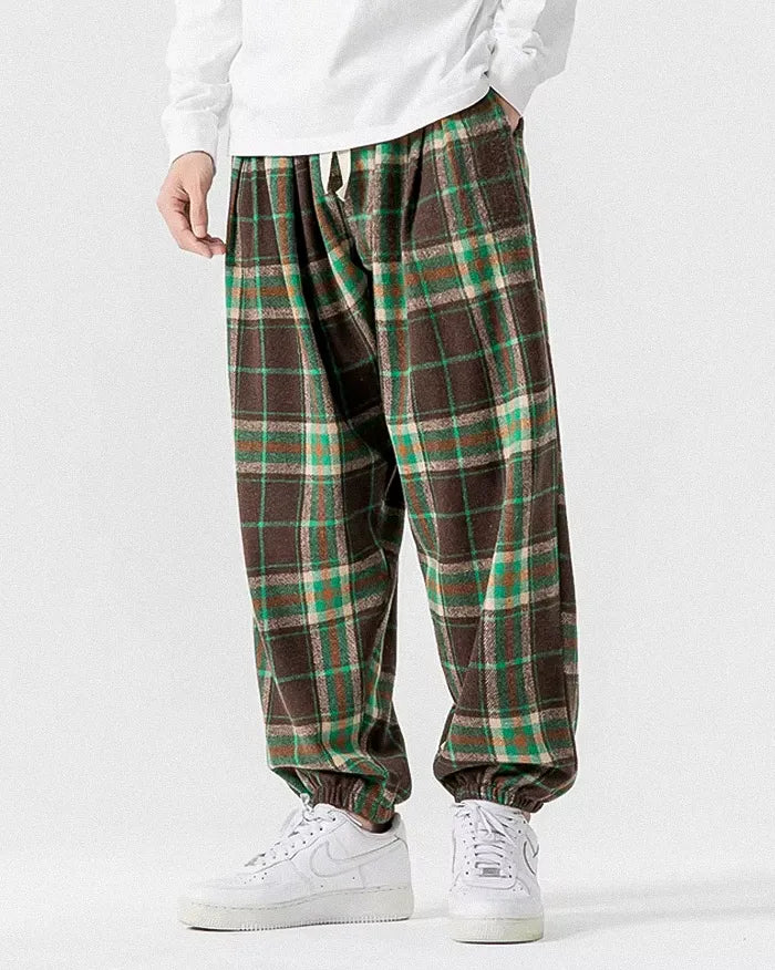 Retro Plaid Pants ’Goyama’ - TECHWEAR STORM™