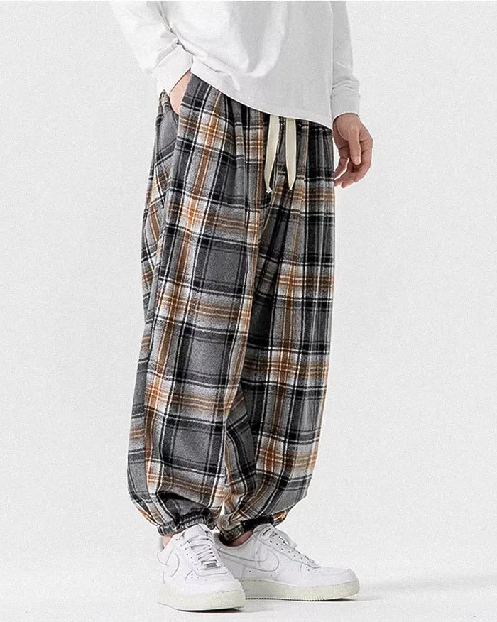 Retro Plaid Pants ’Goyama’ - TECHWEAR STORM™