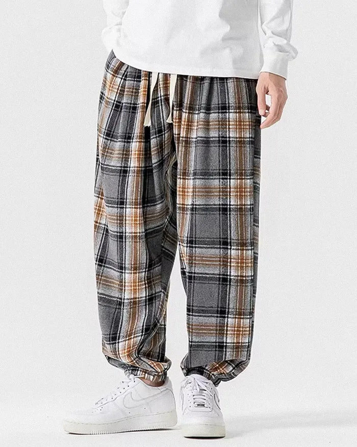 Retro Plaid Pants ’Goyama’ - TECHWEAR STORM™