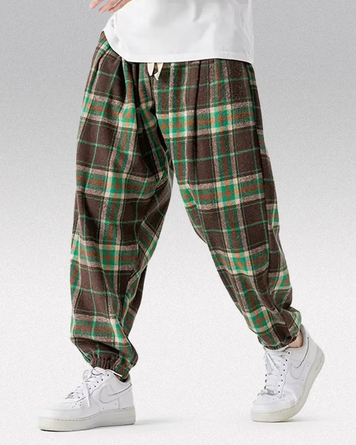 Retro Plaid Pants ’Goyama’ - TECHWEAR STORM™