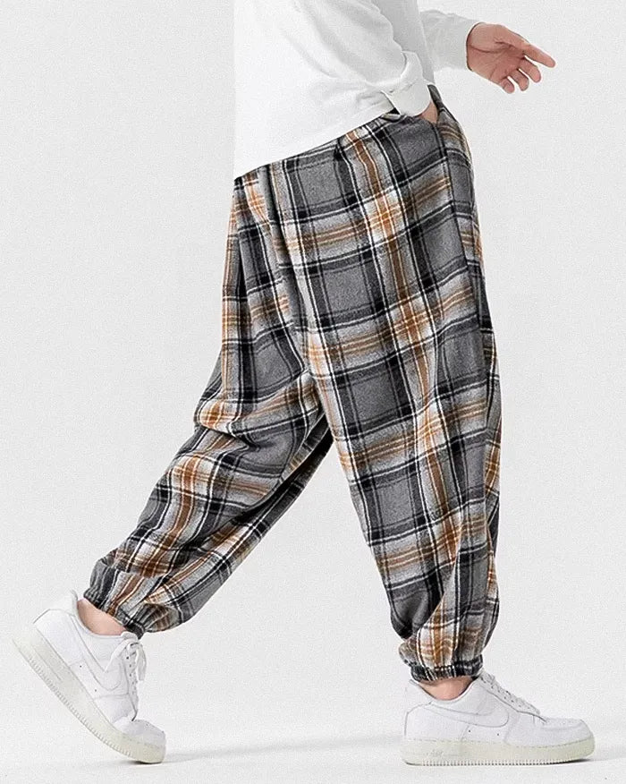 Retro Plaid Pants ’Goyama’ - TECHWEAR STORM™