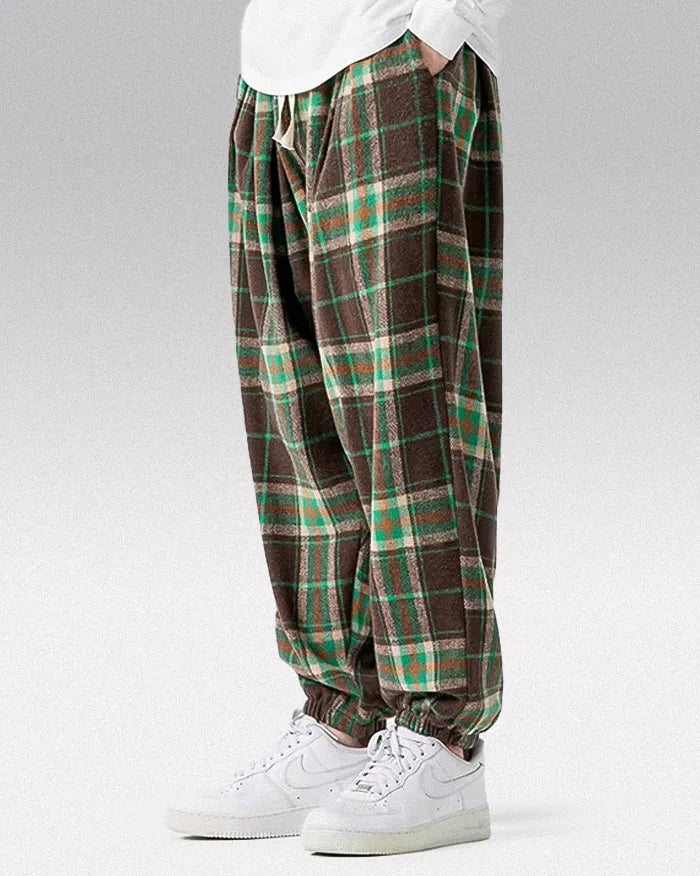 Retro Plaid Pants ’Goyama’ - TECHWEAR STORM™