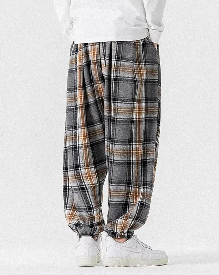 Retro Plaid Pants ’Goyama’ - TECHWEAR STORM™