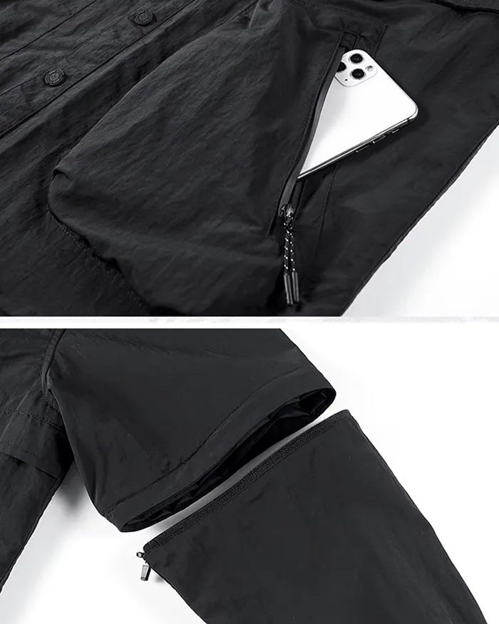 Shirt with detachable sleeves ’Mokuji’ - TECHWEAR STORM™