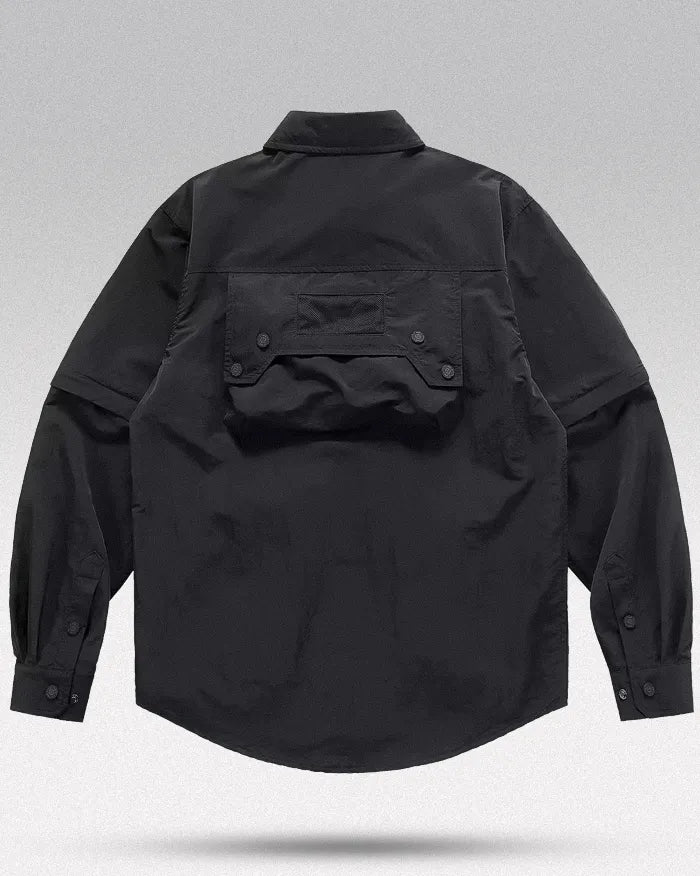 Shirt with detachable sleeves ’Mokuji’ - TECHWEAR STORM™