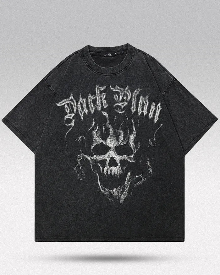 Skull Graphic T Shirt ’Shade’ Washed Black / S