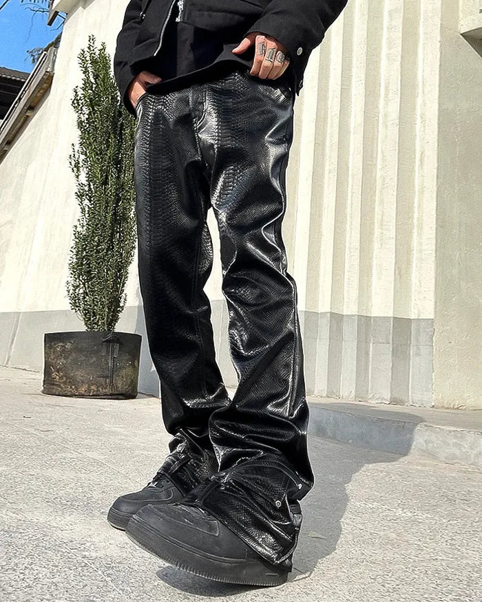 Snake leather pants deals