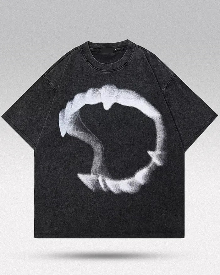 T Shirt Oversized ’Rexul’ Washed Black / S