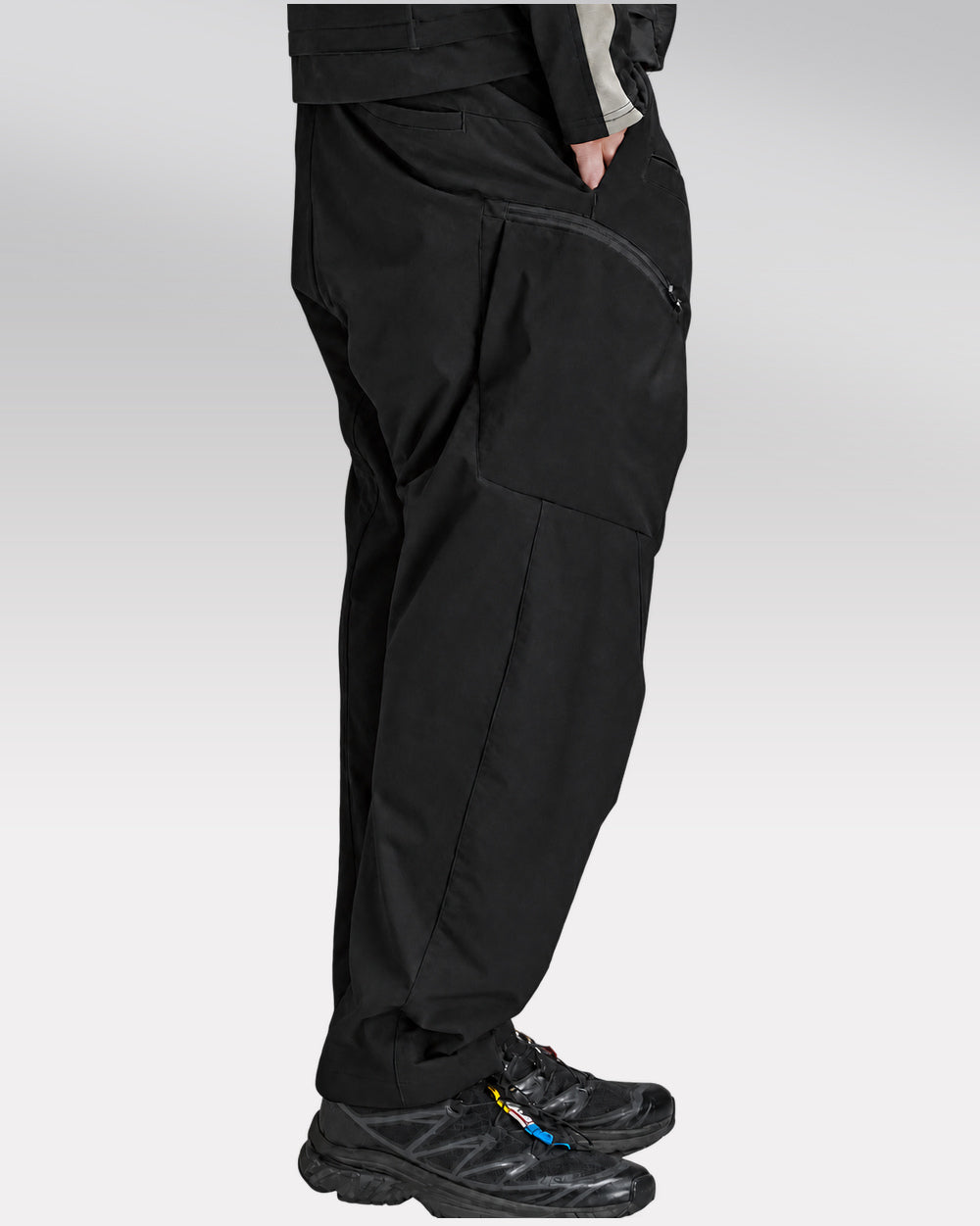 Techwear Pants "Fuki" in black, view 4