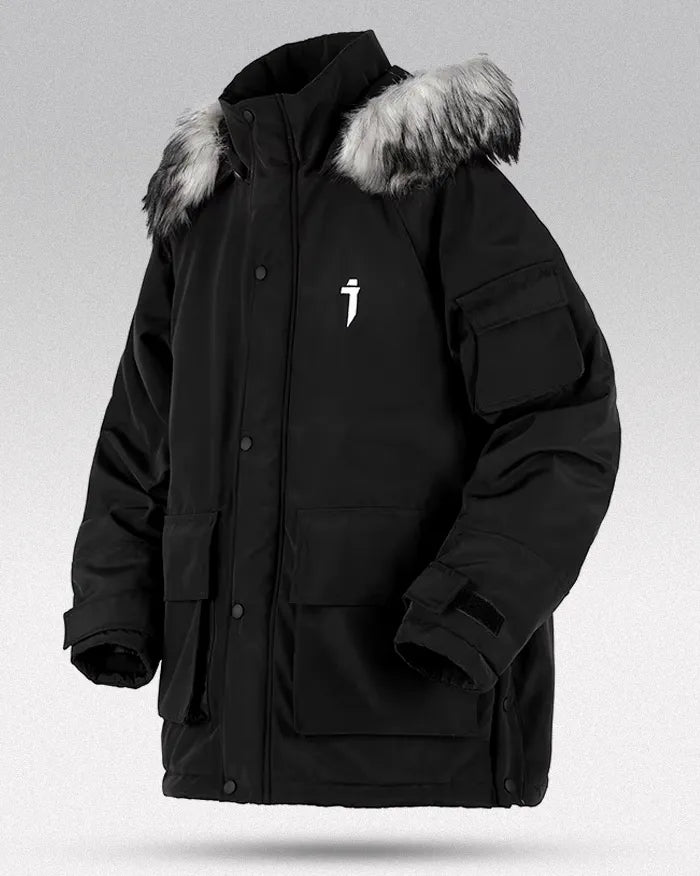 Techwear Parka "Kazuka" in black color