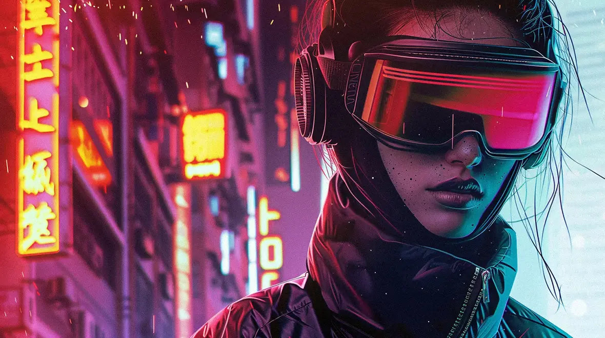 man in cyberpunk outfit