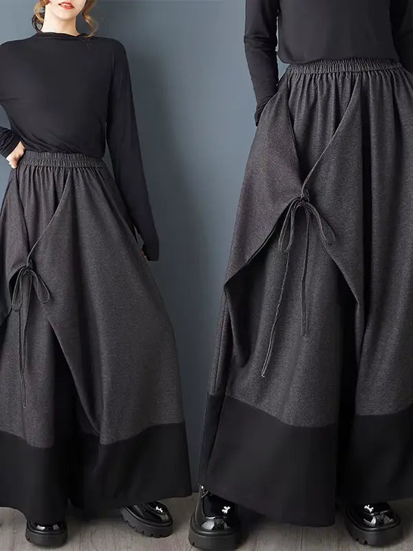 Japanese wide leg pants women ’Suyama’