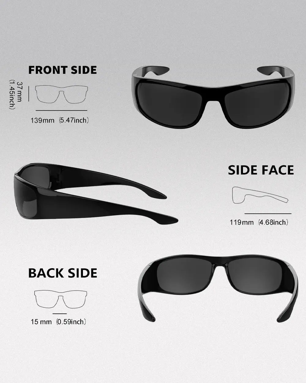 Techwear Sunglasses ’Blackout’