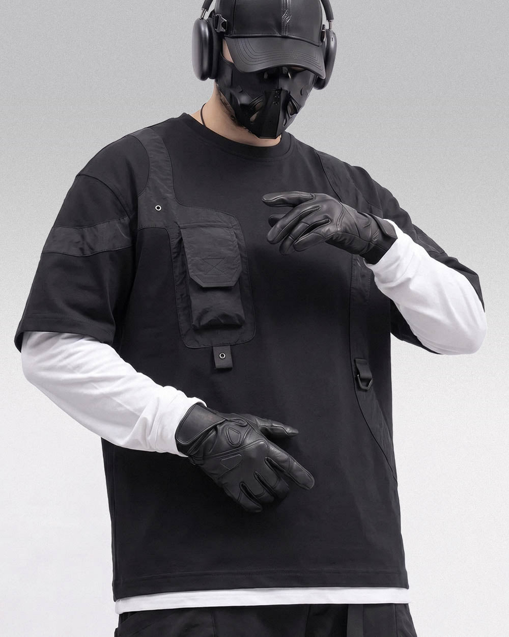 Techwear T-shirt ’Tsuya’ - Black / M