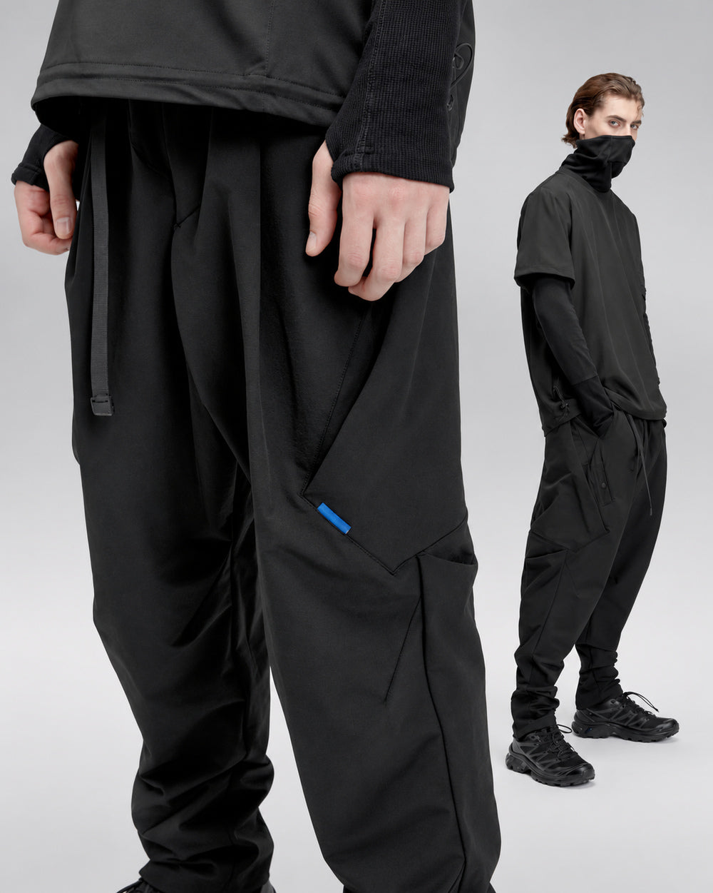 Techwear trousers "Kaoru" in black, view 10