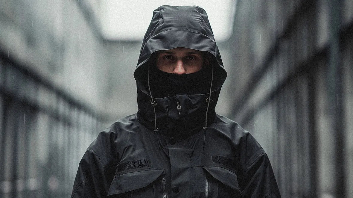 a man in techwear outfit