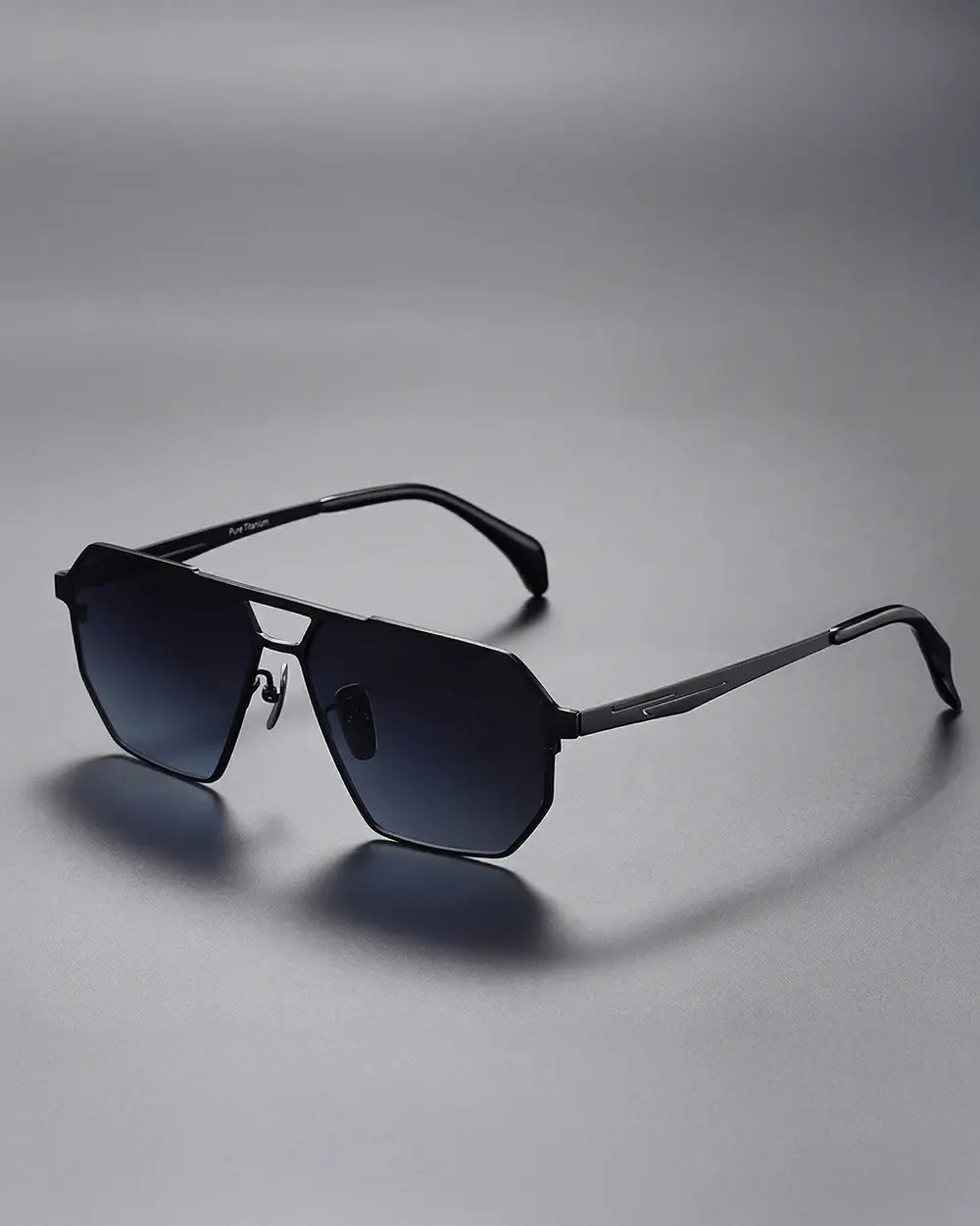 Titanium Sunglasses ’Specter’ - Black (Progressive lenses)