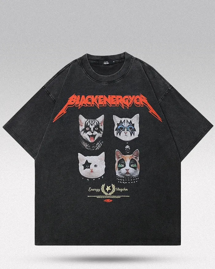 TShirt Oversized ’Zorvex’ Washed Black / S