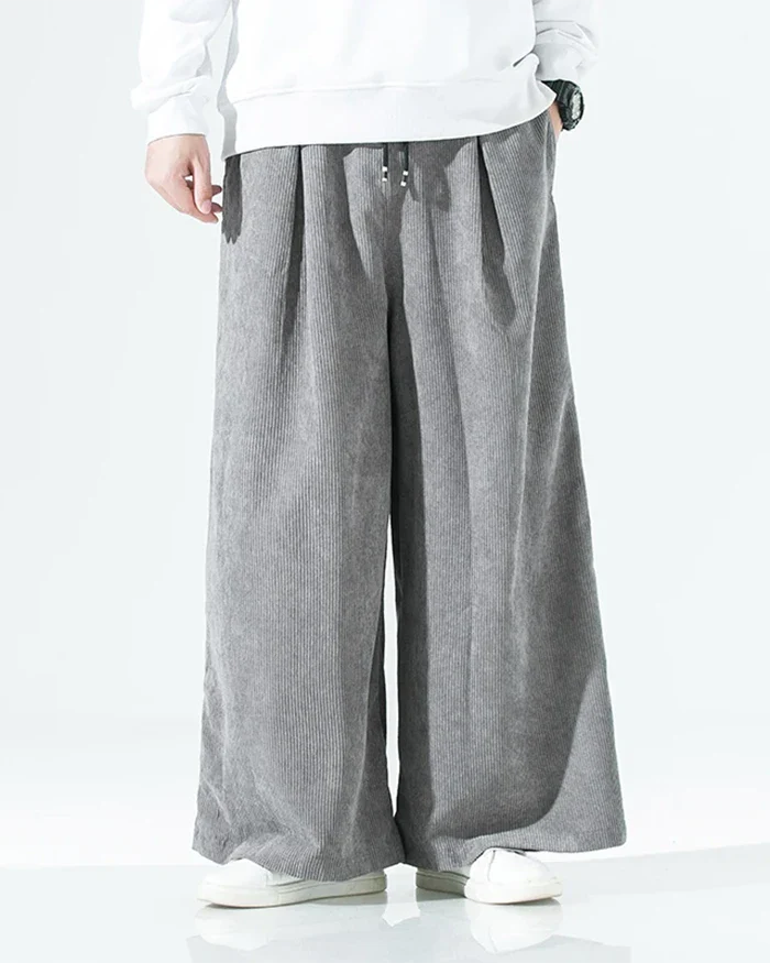 Velvet wide leg japanese pants ’Shiko’ - TECHWEAR STORM™