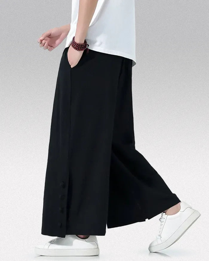 Vintage Wide Leg pants ’Yosen’ - M / Black