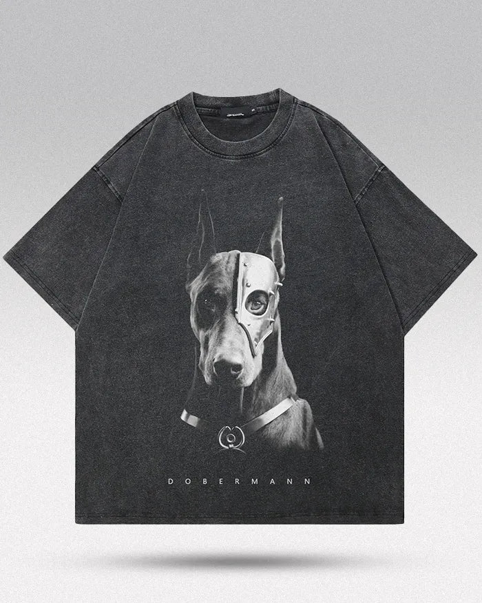 Washed Black T Shirt ’Crix’ / S