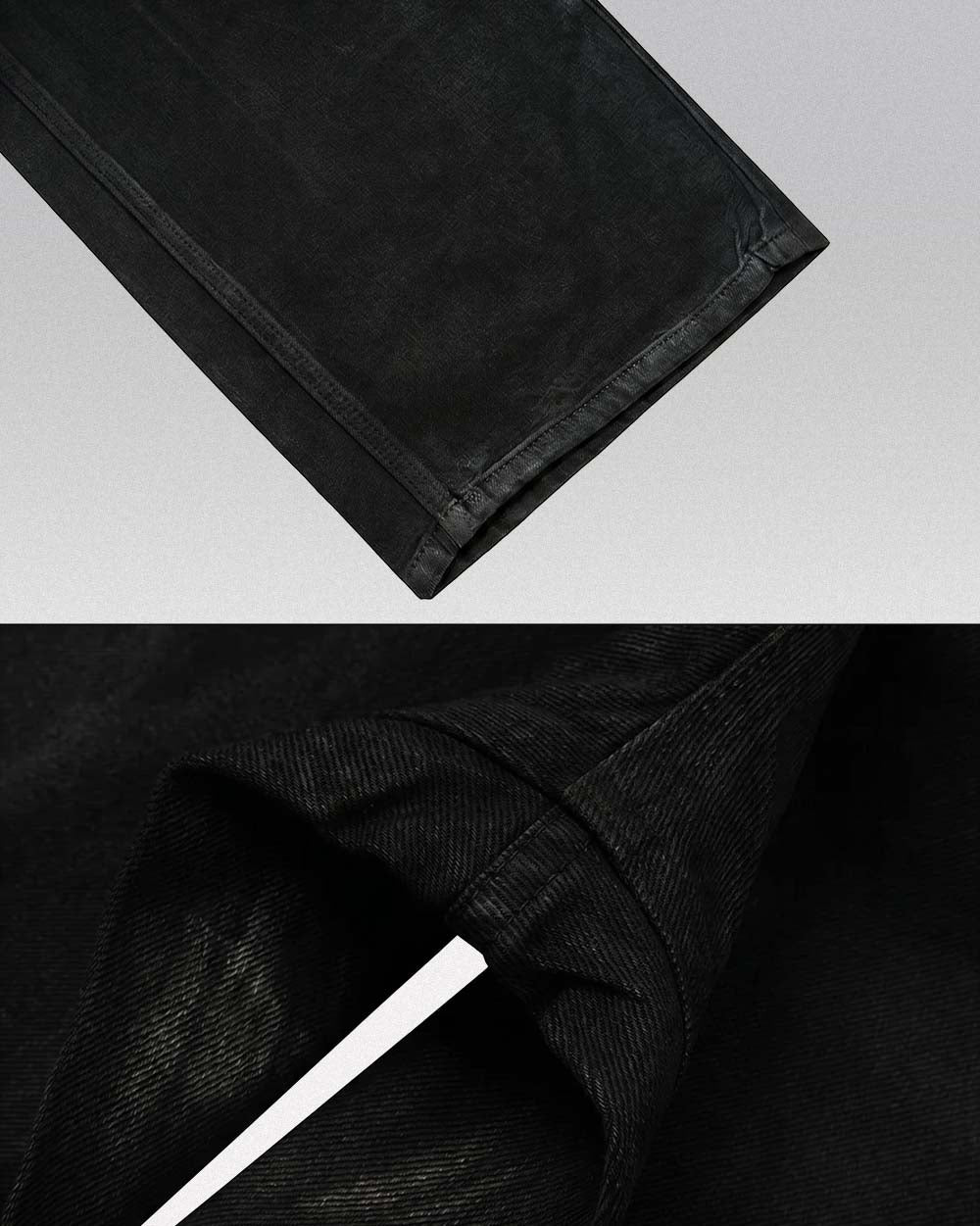 Wax coated jeans ’Nomi’
