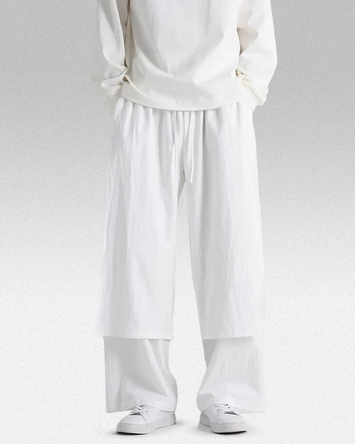 White hakama pants ’Yotsu’ - TECHWEAR STORM™